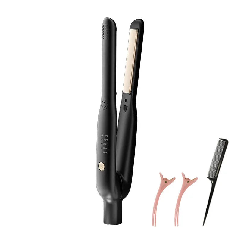 Mini 2-in-1 Hair Straightener & Curler – Portable Flat Iron