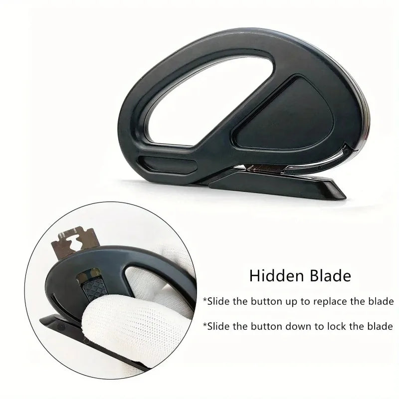 Easy-Glide Wrapping Paper Cutter with Safe Razor Blade