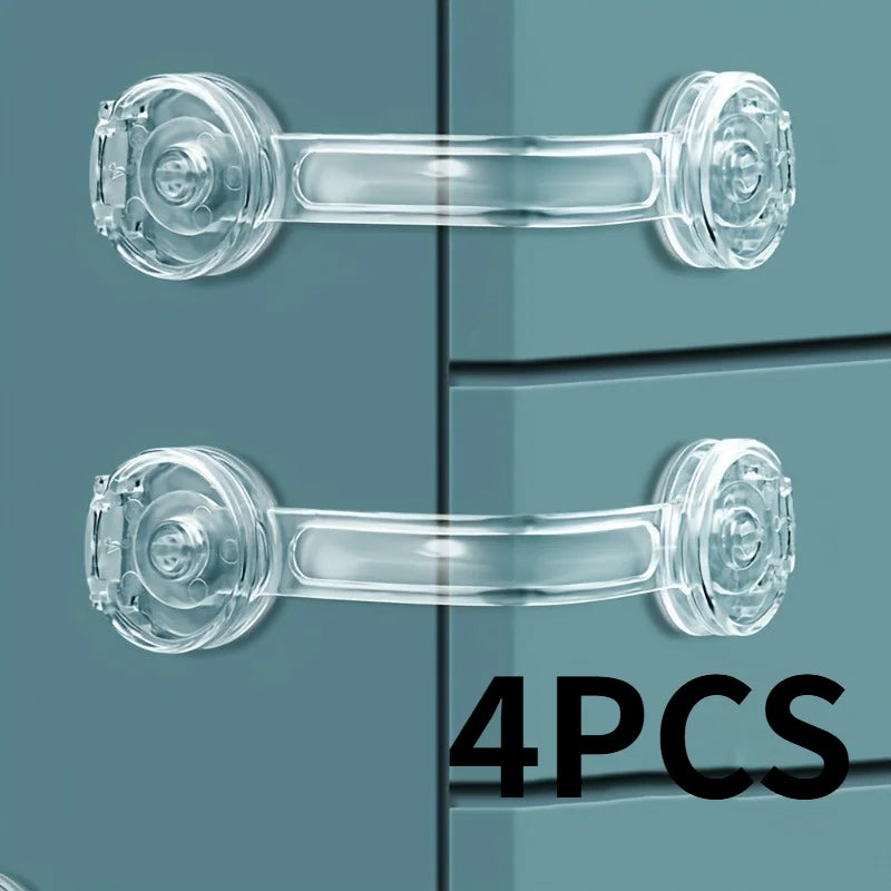 4-Pack Drawer Safety Belt Locks – Cabinet & Fridge Security