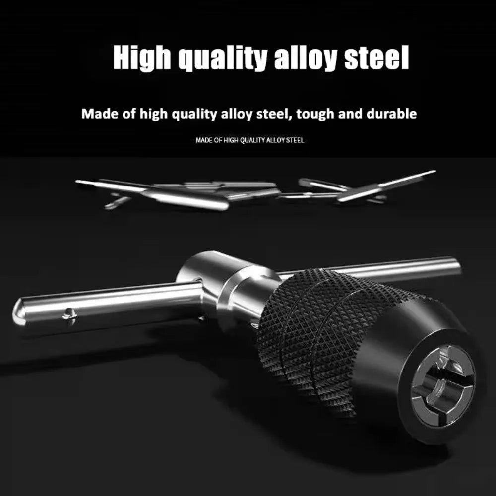 T-Handle Ratchet Tap Wrench Set M3–M8 Thread Tap Drill Kit
