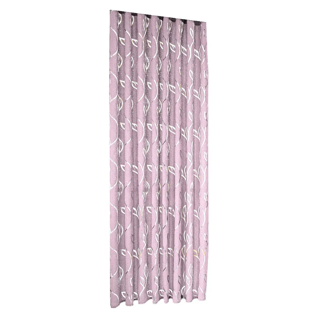 Vines Leaves Sheer Tulle Curtain Panel 100x130cm Polyester
