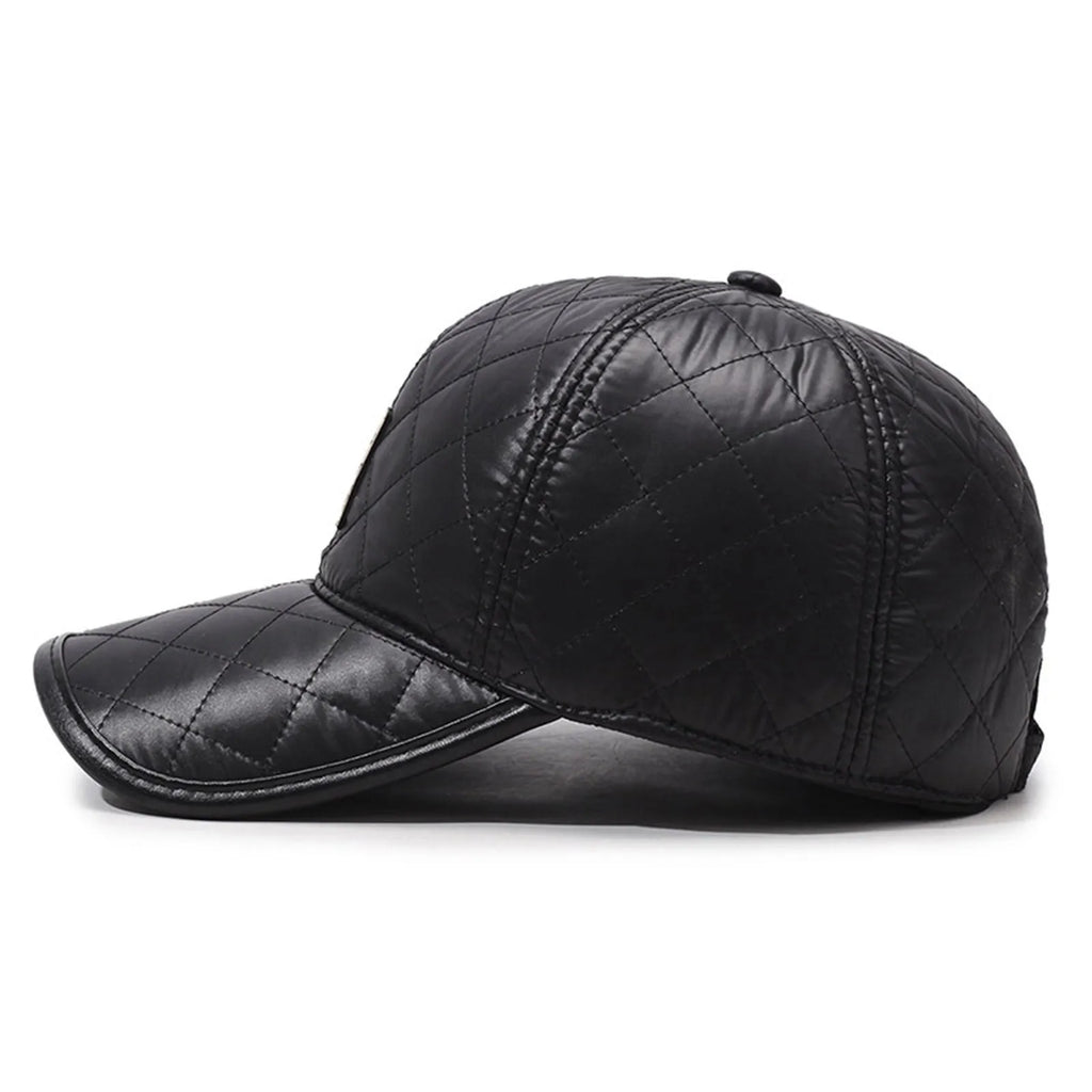 Wide Brim Winter Baseball Cap with Ear Protection – Unisex