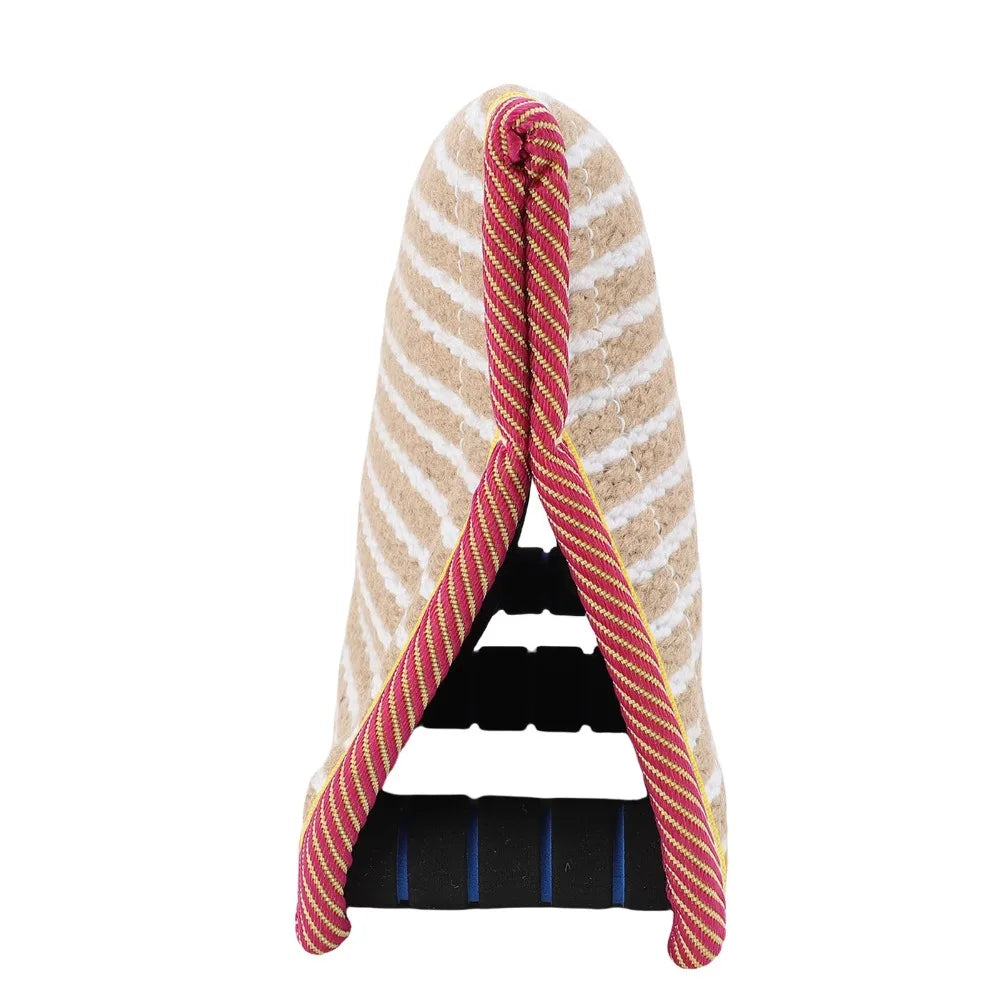 Dog Bite Pillow Tug Pad – Rough Woven Linen Multi-Handle Trainer