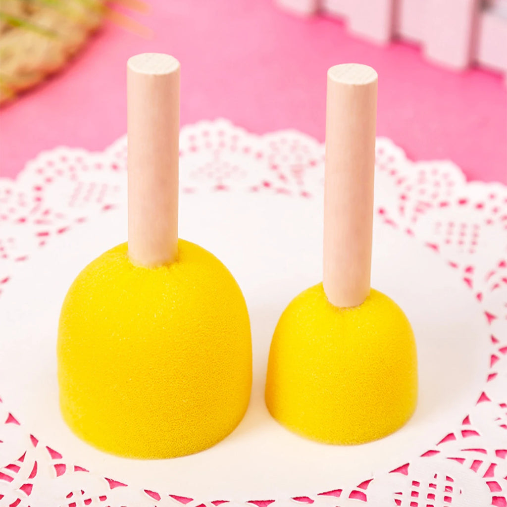 5-Pack Round Foam Sponge Brushes – Kids DIY Painting Crafts