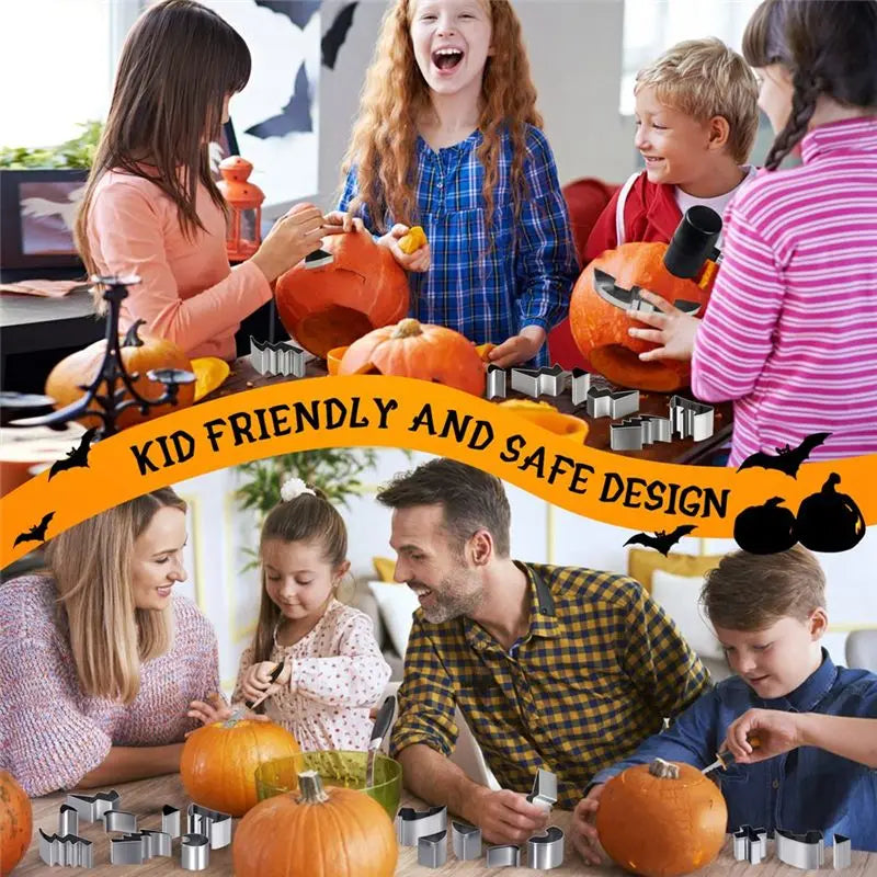 13-Piece Halloween Pumpkin Carving Kit – Tools & Stencils