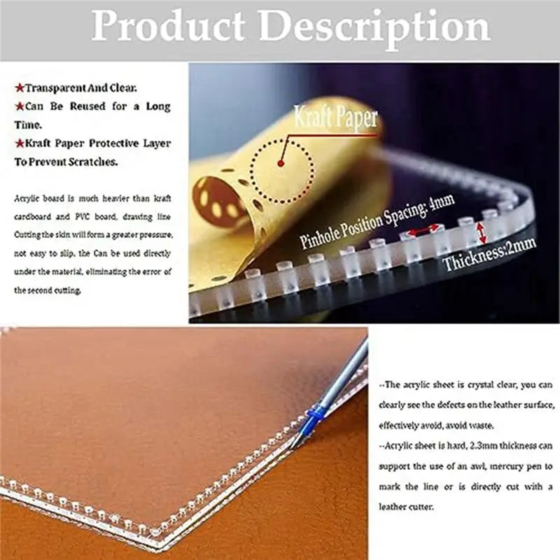 Acrylic Sling Bag Leather Template – Crossbody Chest Bag Stencil