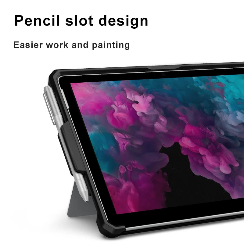 EGYAL Rugged Case Microsoft Surface Pro & Go + Pen Holder