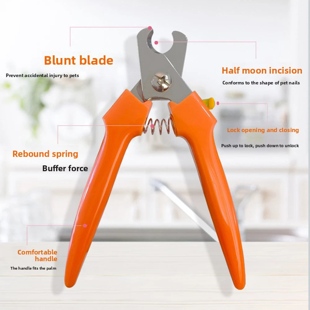 Dog & Cat Nail Clippers with Safety Guard – Stainless Steel