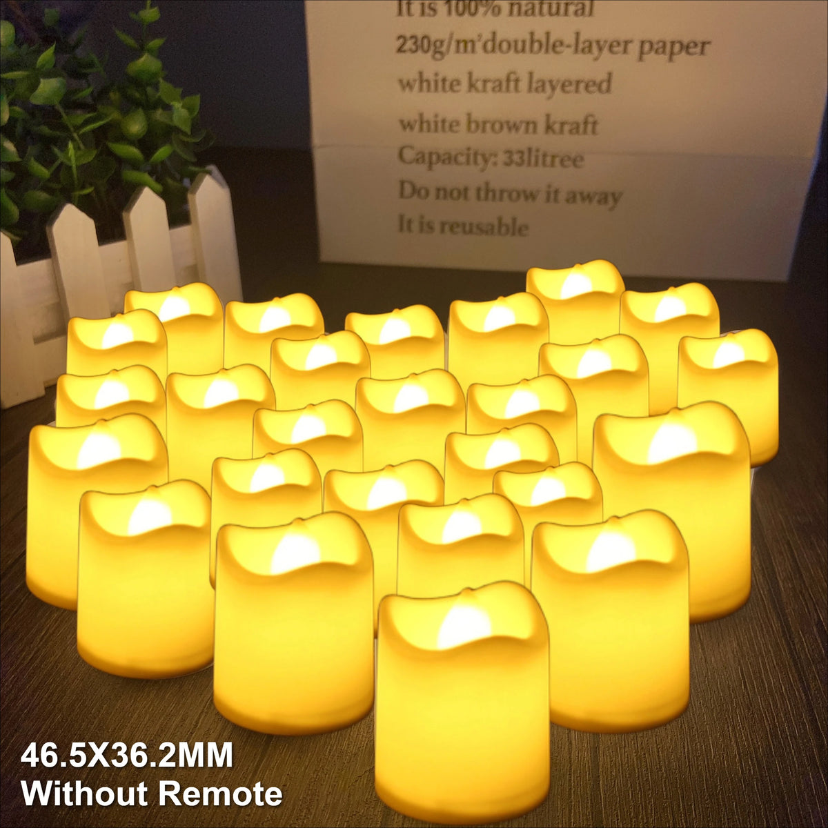 12-Pack Flameless LED Tea Light Candles | Battery Operated