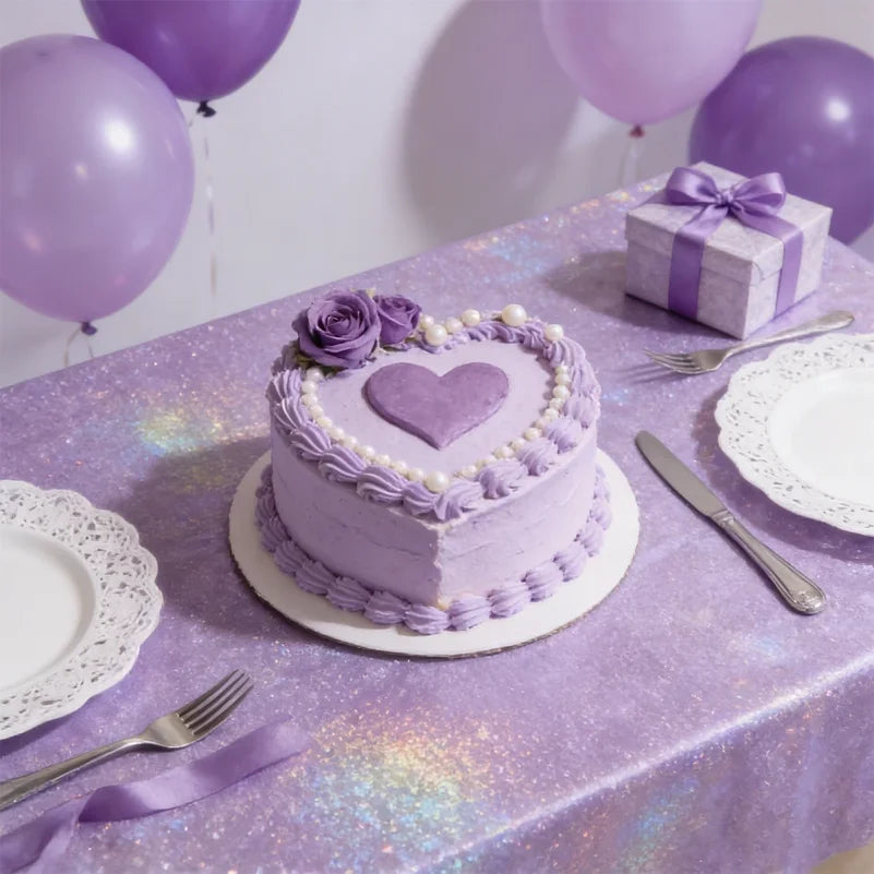 Laser Holographic Disposable Tablecloth – Party & Wedding Cover