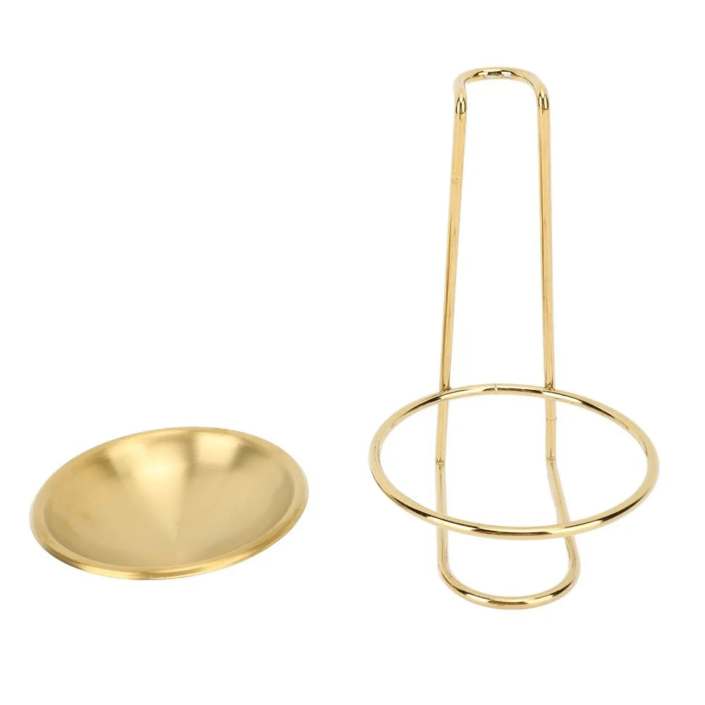 Stainless Steel Vertical Spoon Rest & Ladle Holder + Drip Plate