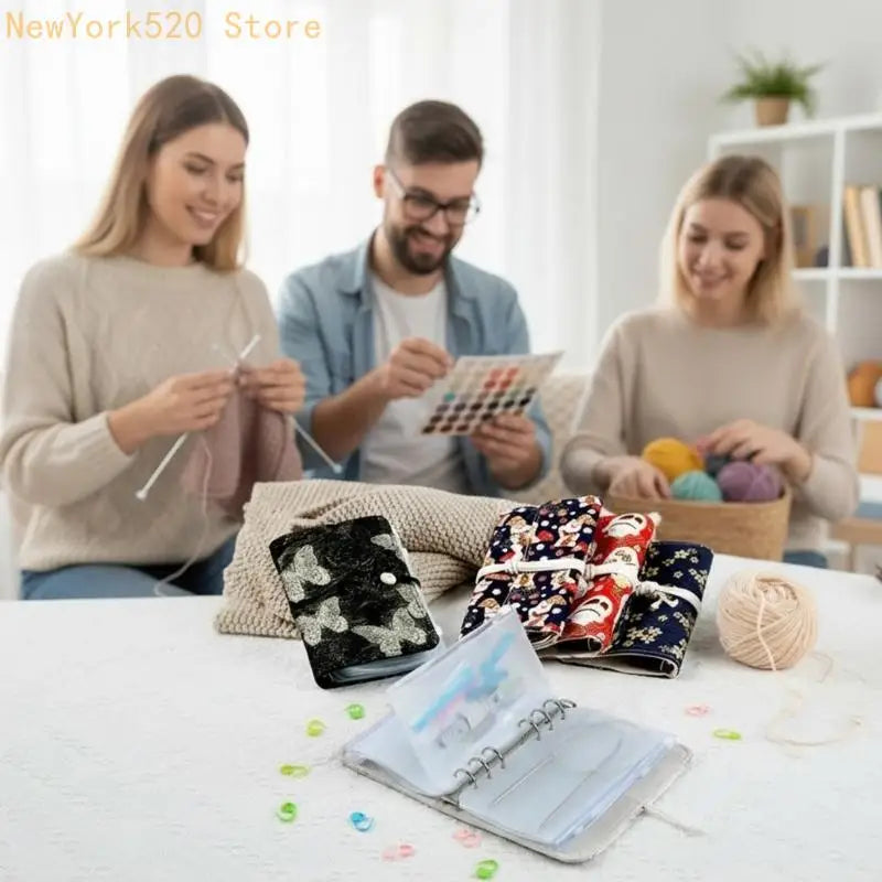 Circular Knitting Needle Organizer Bag – 12 Zippered Pockets
