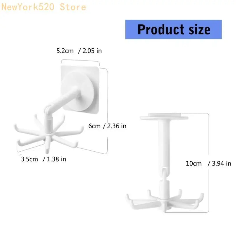 7-Claw 360° Rotating Hook – Kitchen & Bathroom Organizer