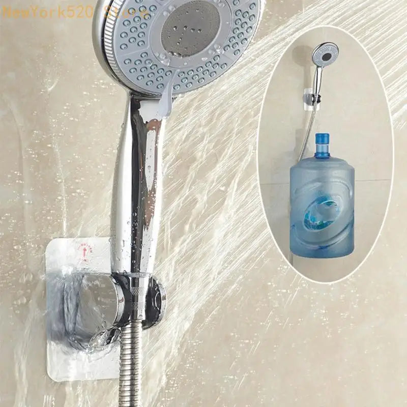 No-Drill Adjustable Shower Head Holder – Adhesive Wall Bracket