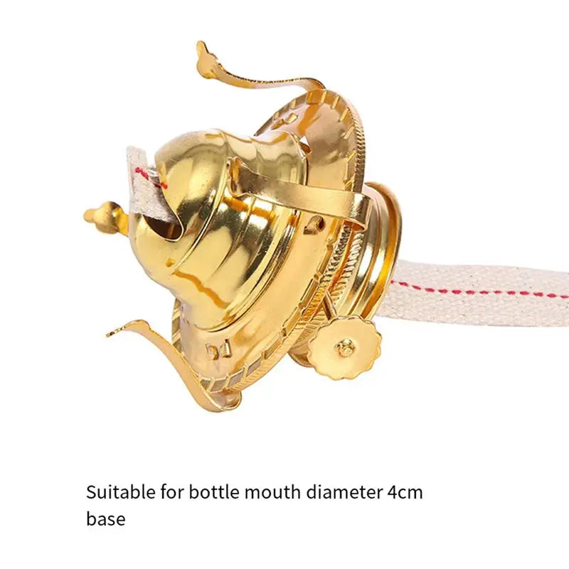 2-Pack Gold Oil Lamp Burner Kit with Cotton Wick & Collar