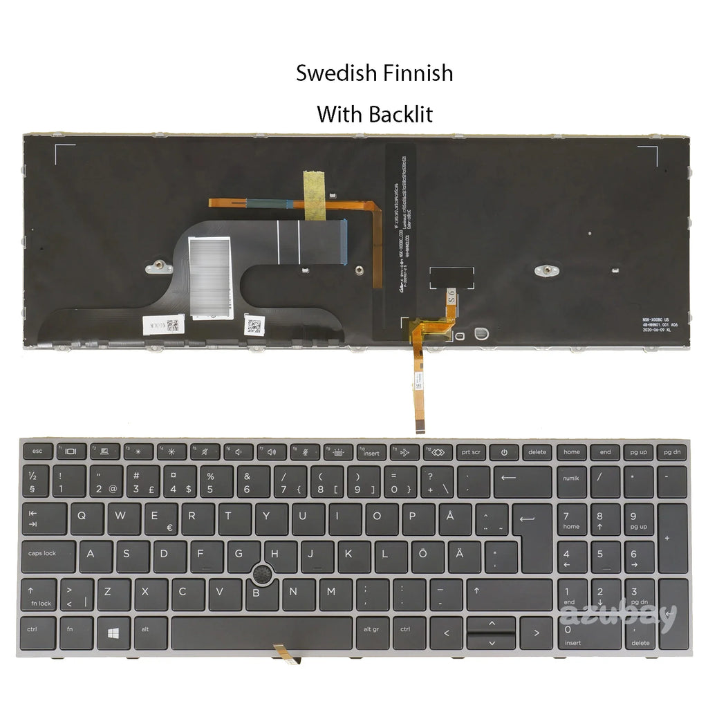 HP ZBook Fury 15 G7 G8 Replacement Backlit Keyboard – Multi-Layout