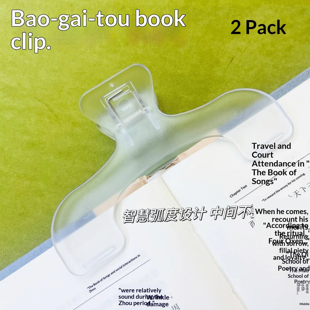 Frosted Transparent Book Page Holder Clip | Reading Retainer