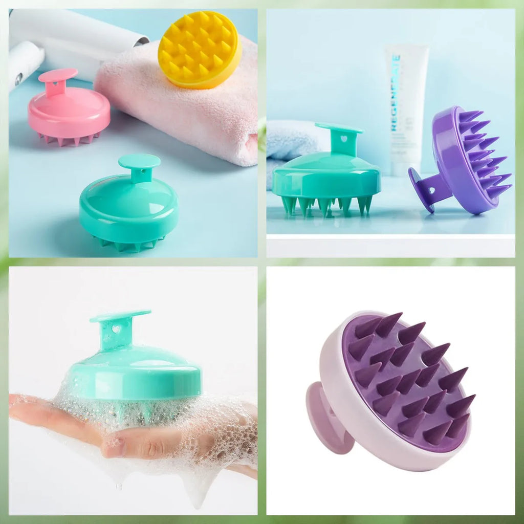 Silicone Scalp Massager Shampoo Brush | S, M & L Sizes