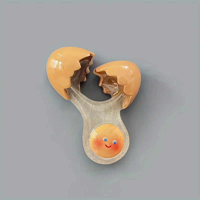 Cute Chick Eggshell Fridge Magnet – Fun Cartoon Kitchen Decor