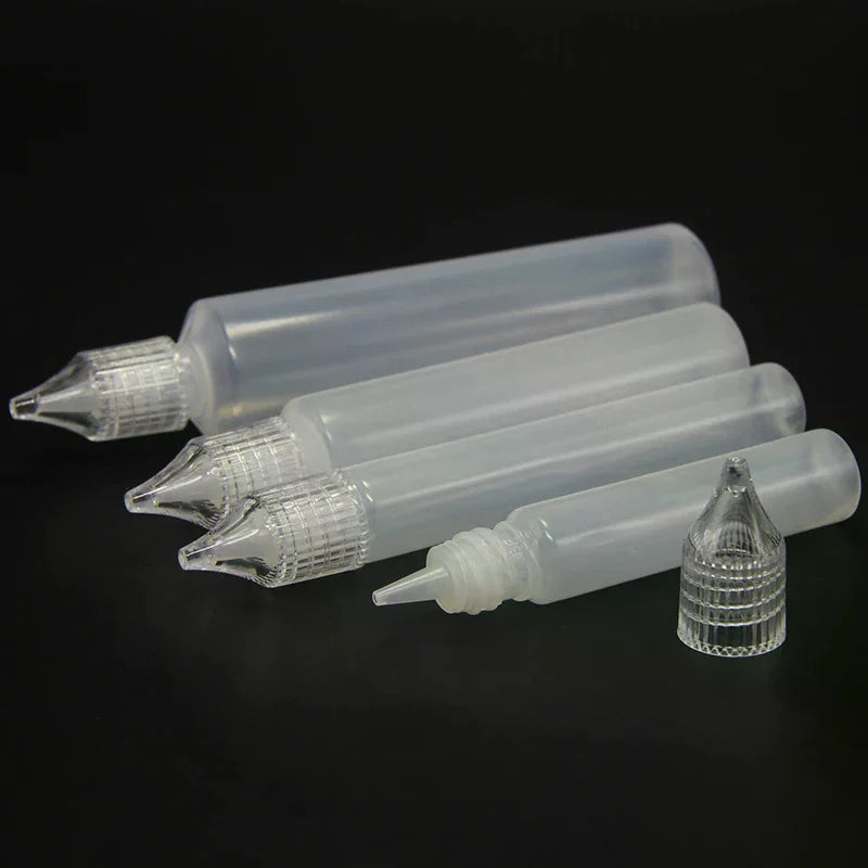 5-Pack Refillable Dropper Bottles 10–50ml Pen Shape Precision Tip