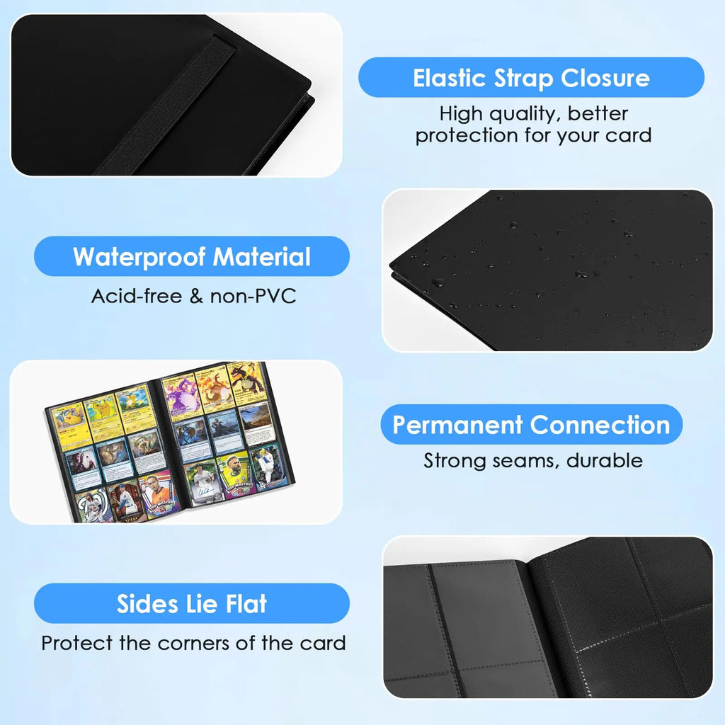 360-Card Trading Card Binder 9-Pocket Side-Loading Album Book