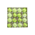 16-Pc Silk Christmas Ball Ornaments Set – 6cm Special-Shaped