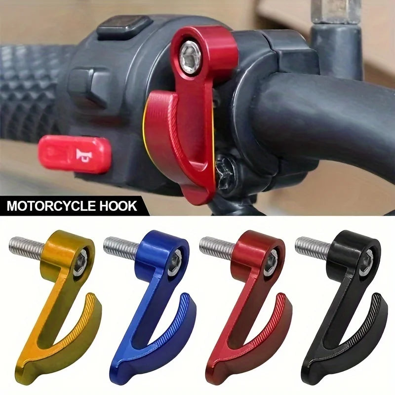 Universal Motorcycle Handlebar Hook – Aluminum Alloy Helmet Holder