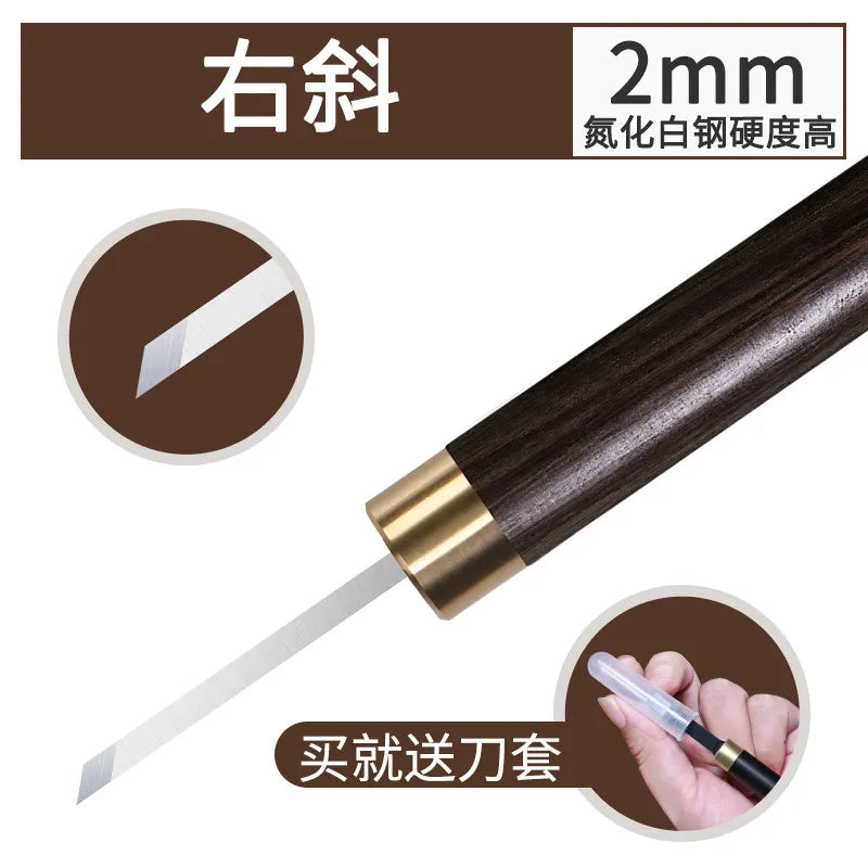 Wood Carving Knife Set – Olive Peach Pit DIY Craft Tool Kit