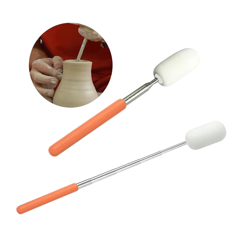 Telescoping Pottery Sponge Stick | Ceramic Throwing Tool