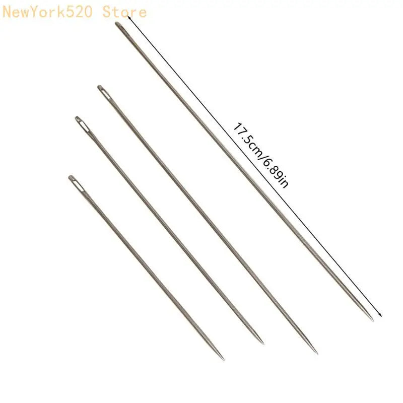 4-Piece Large Eye Sewing Needles for Embroidery & Tapestry