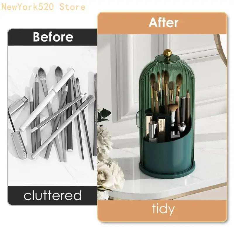 360° Rotating Bathroom Organizer – Multi-Compartment Storage