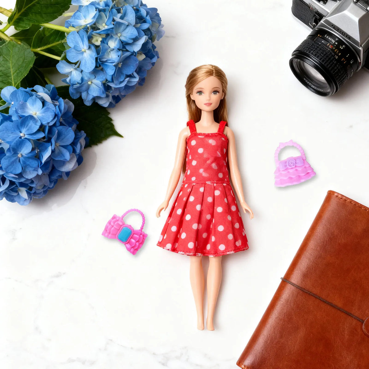 32-Piece Doll Clothes & Accessories Set – Dresses, Shoes & More