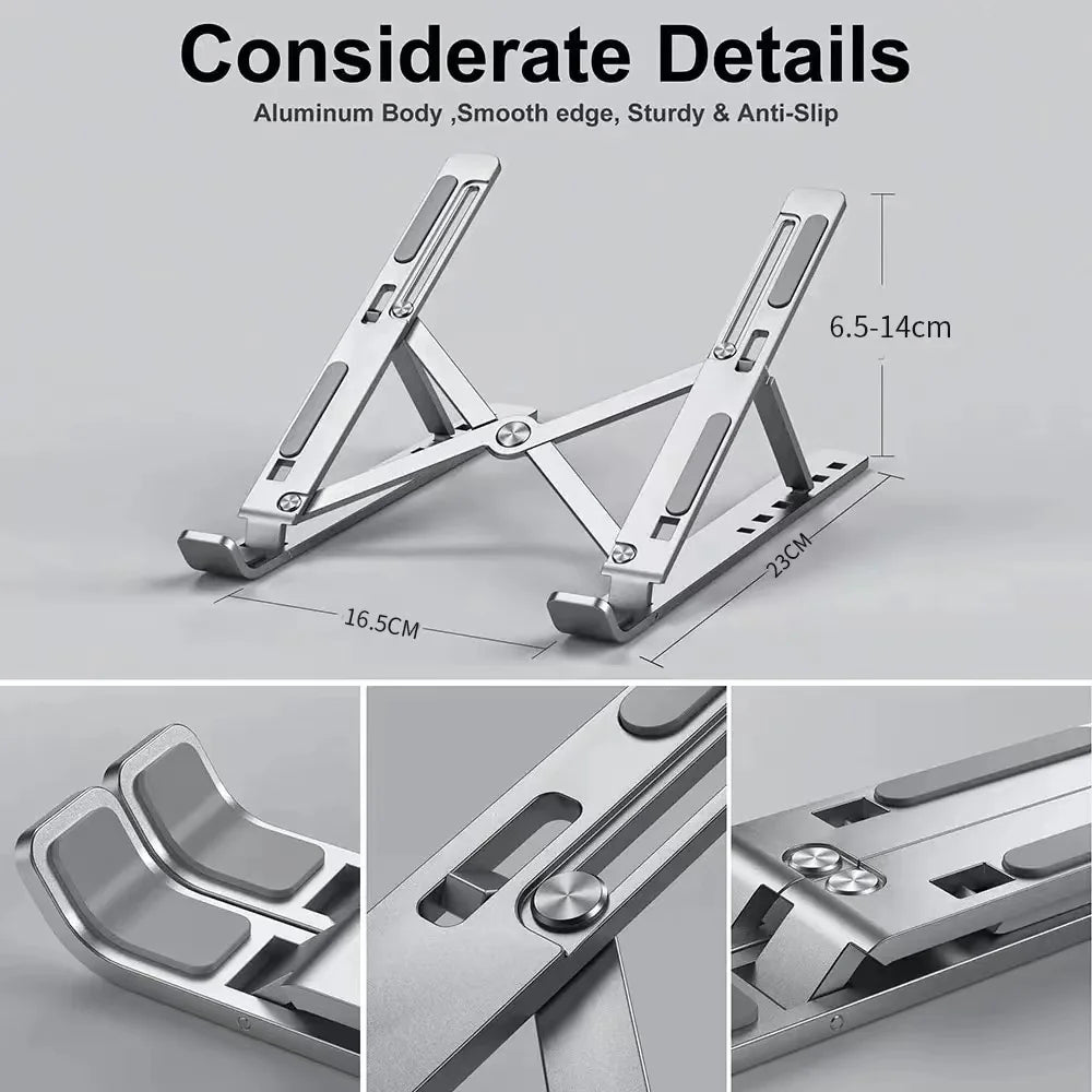 VIBE N3 Foldable Aluminum Laptop Stand – Adjustable Height