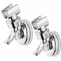 2-Pack Adjustable Suction Cup Shower Head Holder No-Drill