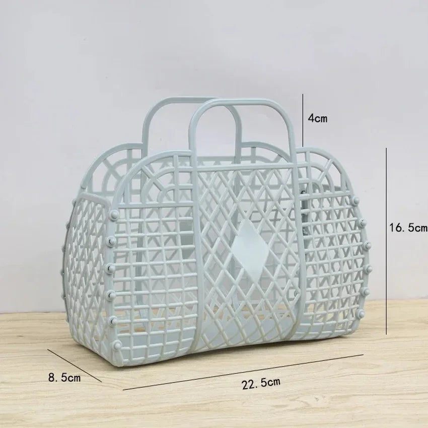 Detachable Hollow Shower Basket – Plastic Bath Storage Organizer
