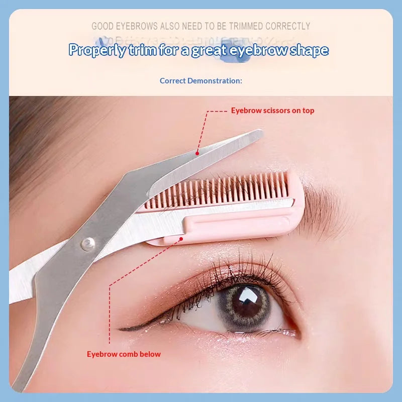 Eyebrow Grooming Set – Scissors with Comb & Safety Razor