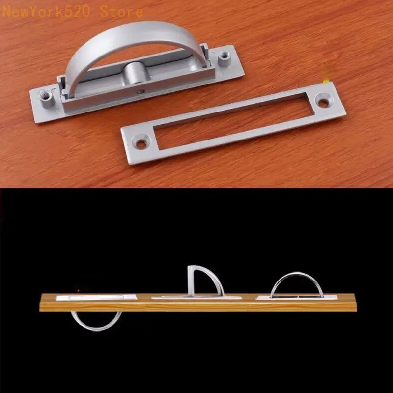 Zinc Alloy Rotatable Invisible Drawer Handle Cabinet Finger Pull