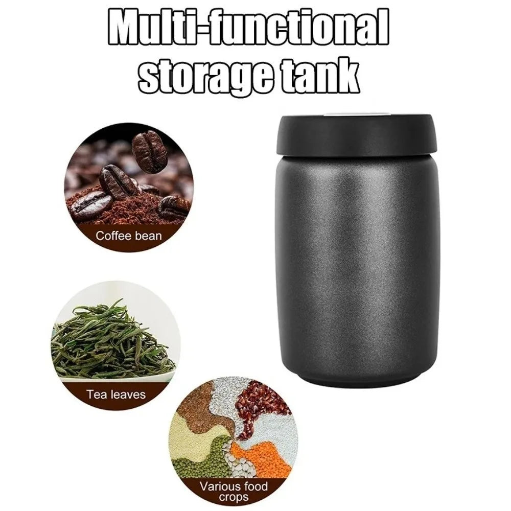 Vacuum Sealed Stainless Steel Coffee Bean Jar 400–1200ml