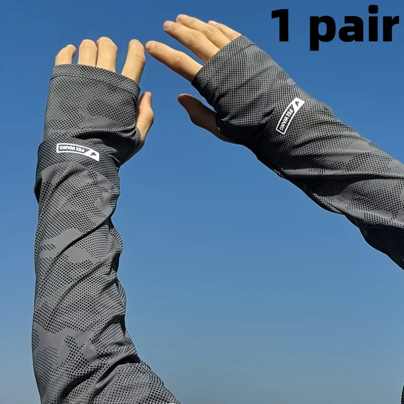 Ice Silk Arm Sleeves UPF 50+ Cooling UV Protection – Outdoor