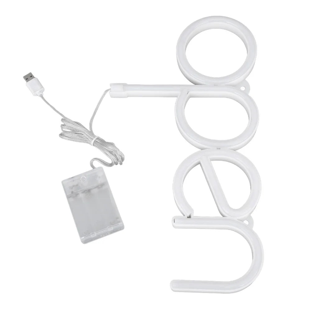 RGB LED Neon Open Sign – USB & Battery Wall Mountable Light
