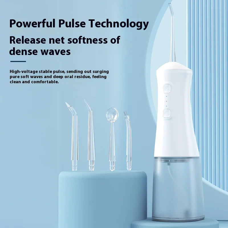 Portable Water Flosser 3 Modes IPX7 Oral Irrigator 4 Nozzles