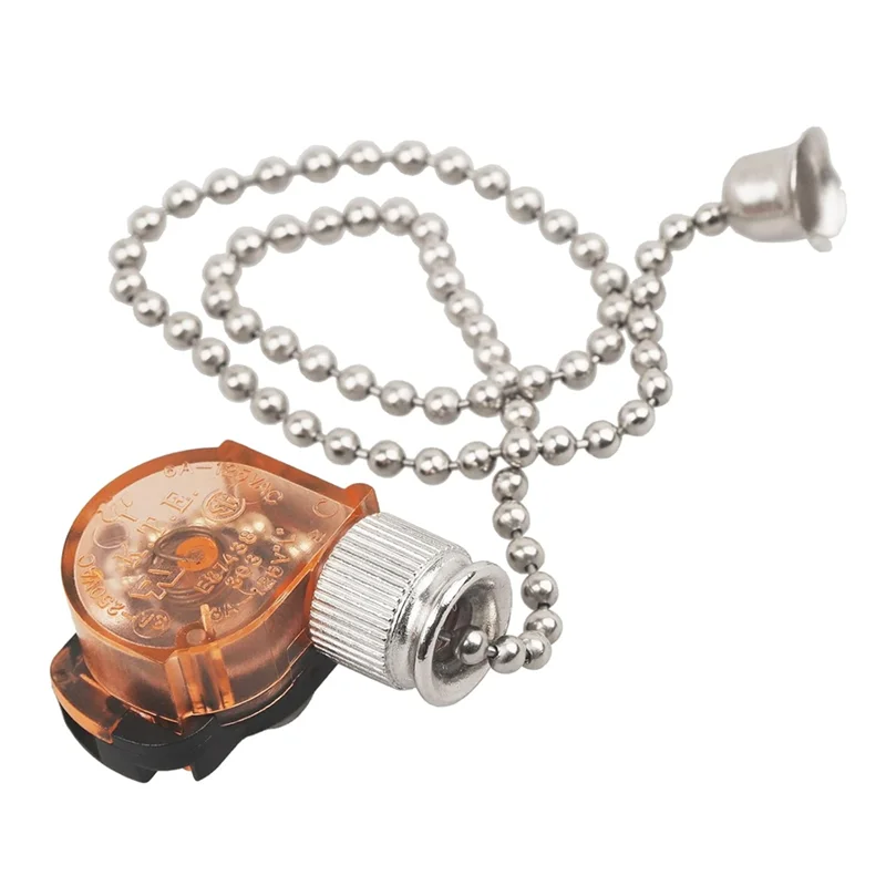 2-Pack Ceiling Fan Light Switch 6A 125VAC + Pull Chains E87438