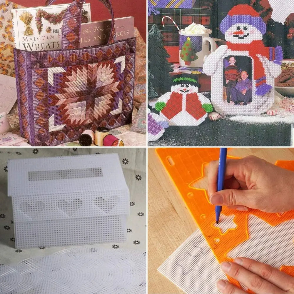 Plastic Mesh Grid Sheet 33x50cm – DIY Bag & Rug Crafting