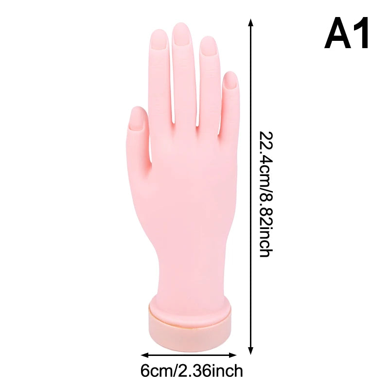 Silicone Nail Art Practice Hand & Foot Mannequin Model
