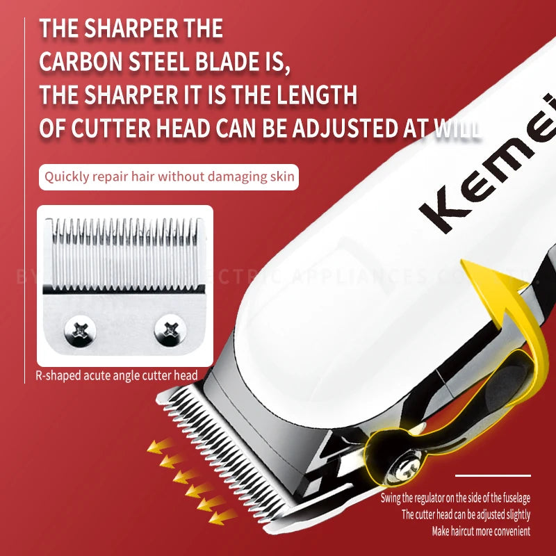 Kemei Rechargeable Hair Clipper & Beard Trimmer for Men