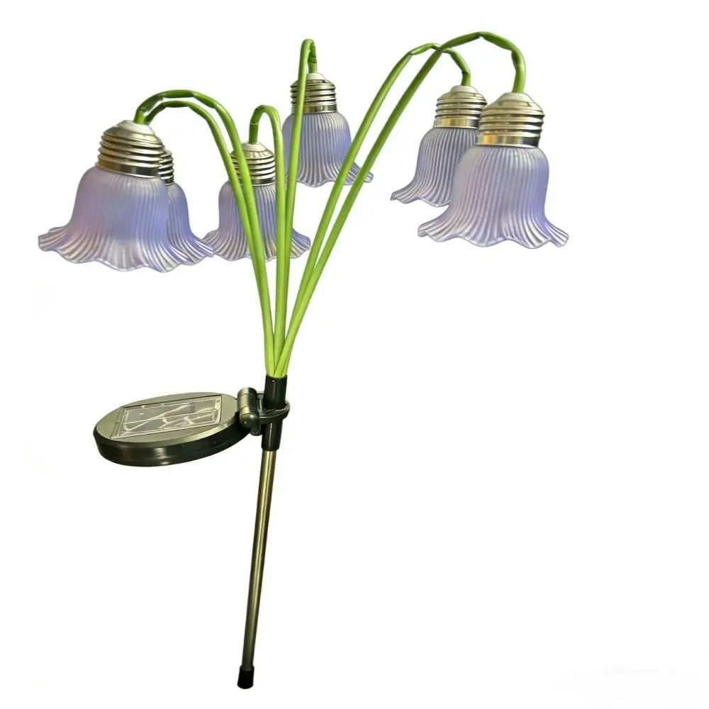 Lily of the Valley Solar Garden Light – 6-Head LED Lawn Stake