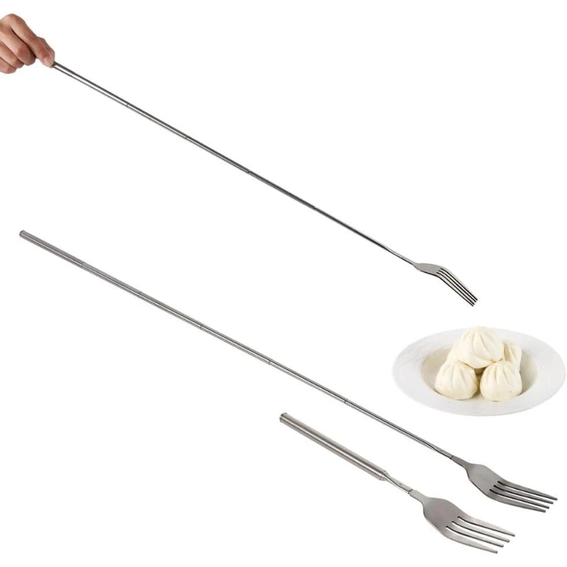 Telescopic Extendable Stainless Steel Fork – BBQ & Dining
