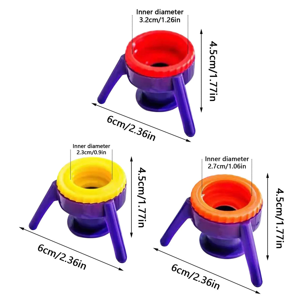 Inverted Bottle Cap Tripod Stand – Leak-Proof, BPA-Free, 3-Pack