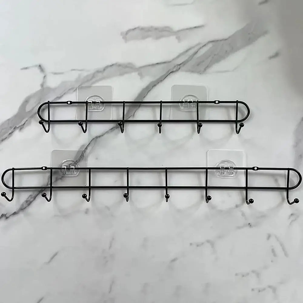 Wall Mounted Hook Rack 6/8/10 Hooks – Kitchen & Towel Hanger