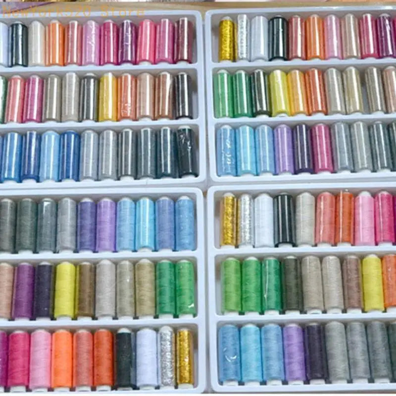 39-Spool Polyester Embroidery & Sewing Thread Set – 39 Colors